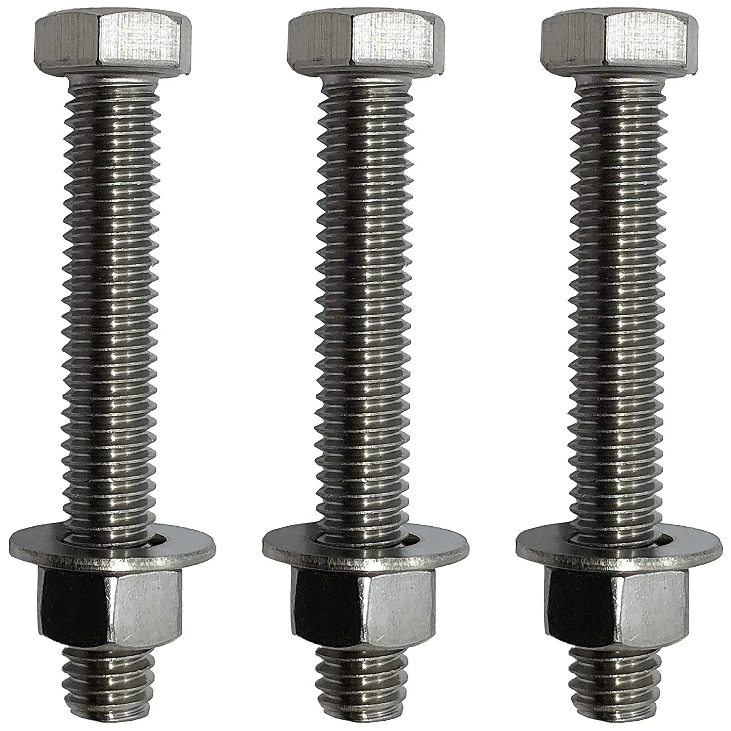 STAINLESS Steel Bolts, Nuts & WASHERS - 18-8 HEX Head Bolt - 304 Grade.