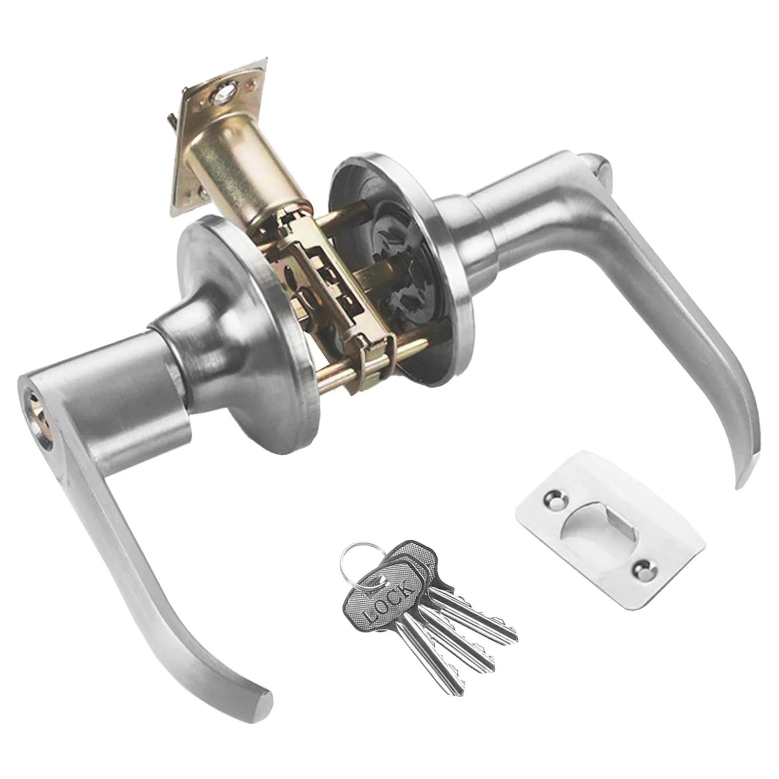 HOKARUA 1 Set of Door Lock Door Knob Interior Bedroom Door Lock