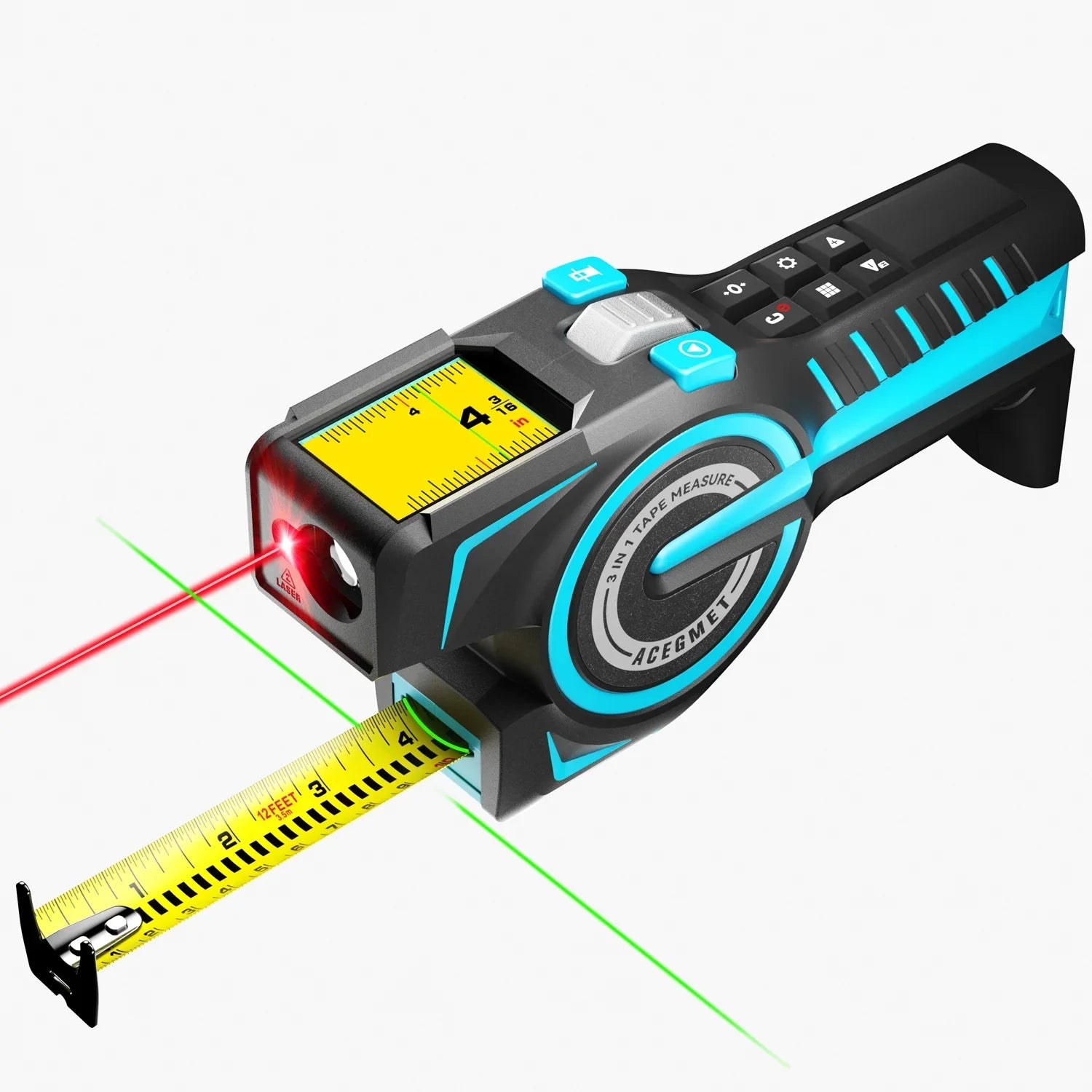 Mileseey DTX10 3-in-1 Digital Tape Measure, 330Ft Laser Measurement Tool